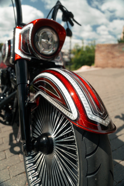 "El Cabron" Chicano style Front Fender for 23" Wheel Softail 2000-2017