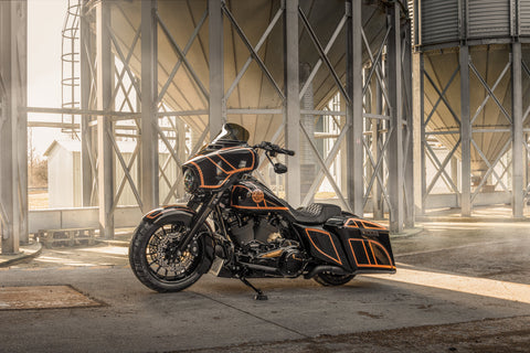 Extended Stretched Gas Tank and Side Cover Touring Kit 2014-2023 "Flow2"