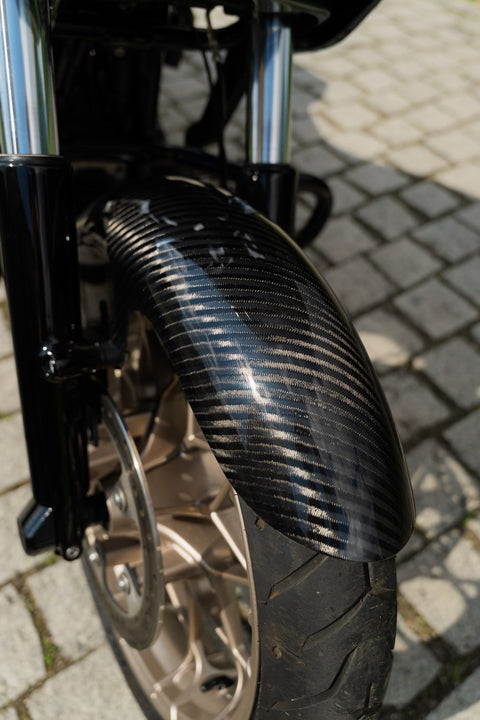 Mid Length Carbon Fiber Front Fender for Harley Davidson Touring 2014-2023