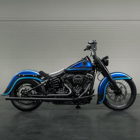 2025-2026 M8 Softail Side Covers "Avenger" For Shock Absorber Without Preload Adjustment Knob