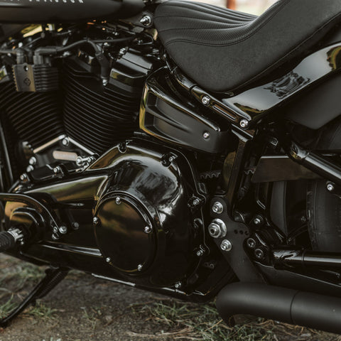 2025-2026 M8 Softail Side Covers "Avenger" For Shock Absorber Without Preload Adjustment Knob