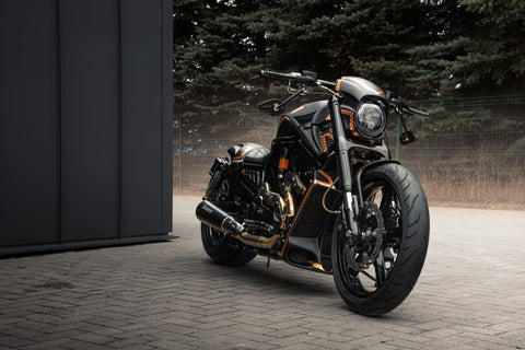 Black LED Headlight Kit V-Rod "Night Ride" ECE Approved