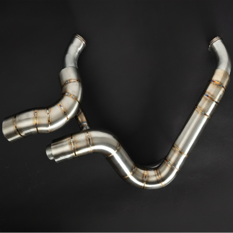 J&H Doctor Gangster Headers Brushed Welded E4