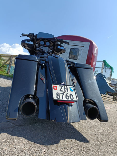 Magnus Stretched Saddlebags w/o Lids for Harley Davidson Touring 1993-2013 models