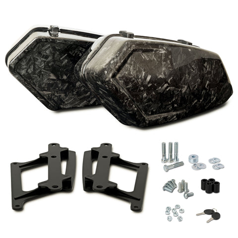Inception Series Forged Carbon Fiber Saddlebags for HD Dyna 06 - 17 and Softail 18 up