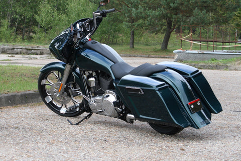 Flow Stretched Saddlebags w/o Lids for Harley Davidson Touring 1993 - 2013 models