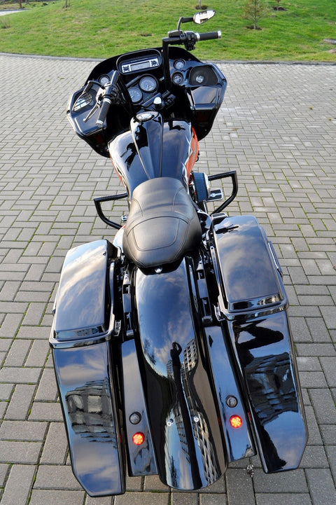 Flow Stretched Saddlebags w/o Lids for Harley Davidson Touring 1993 - 2013 models