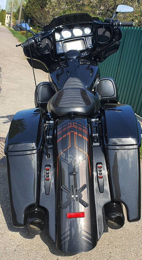 Bolt on Stretched fender and saddlebags for Harley Davidson Touring 2014-2023