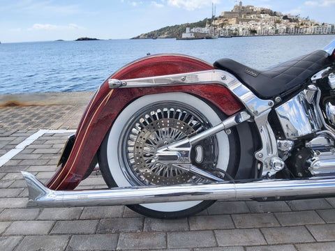 Chicano style Stretched Rear Fender for  Harley Davidson Softail from 2000 to 2017