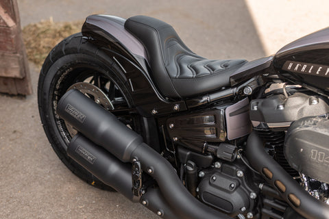 2018-2024 M8 Softail Side Covers "Avenger" For Shock Absorber With Preload Adjustment Knob