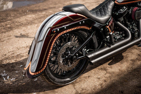 4" Stretch Softail M8 Rear Fender with Tip 2018-2025