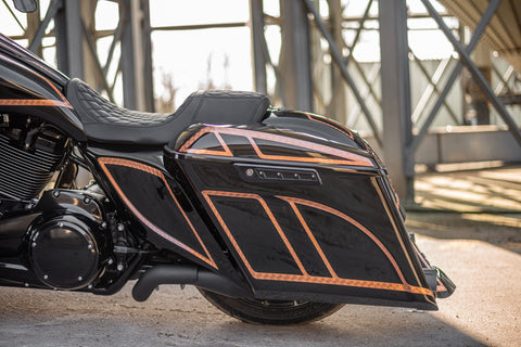 Extended Stretched Gas Tank and Side Cover Touring Kit 2014-2023 "Flow2"