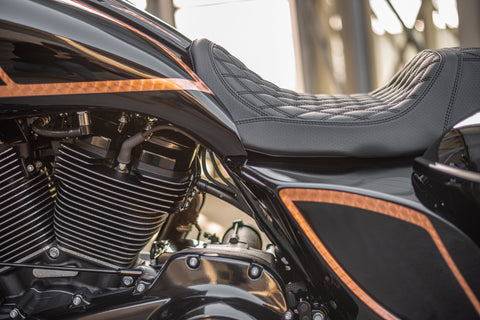 Extended Stretched Gas Tank and Side Cover Touring Kit 2014-2023 "Flow2"
