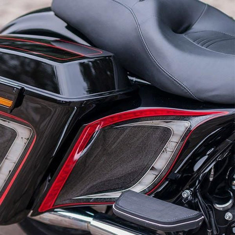 Stretched Extended Touring Side Covers 2009-2013 "Wave"