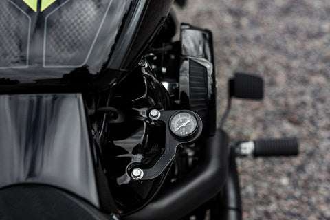 "Twin Cam" Rocker Box Mounted Air Ride Pressure Gauge Kit