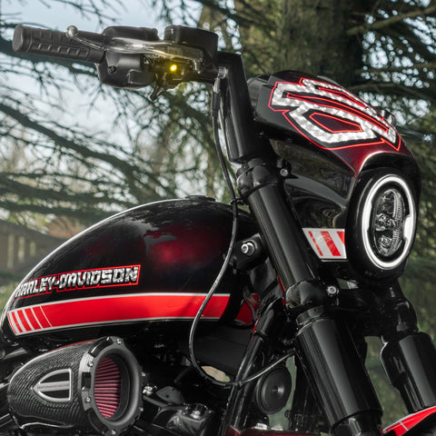 2025+ Harley-Davidson Softail Front LED Turn Signals – CNC, Plug & Play (DRL Option)